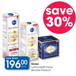 Clicks Nivea Luminous630 Facial Skincare Products offer