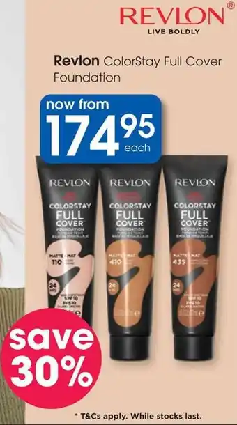 Clicks Revlon ColorStay Full Cover Foundation offer