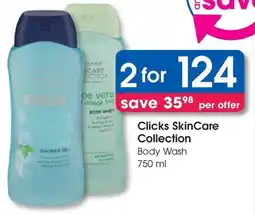 Clicks Clicks SkinCare Collection Body Wash offer