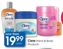 Clicks Clere Hand & Body Products offer