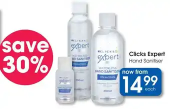 Clicks Clicks Expert Hand Sanitiser offer