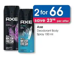 Clicks Axe Deodorant Body Spray offer