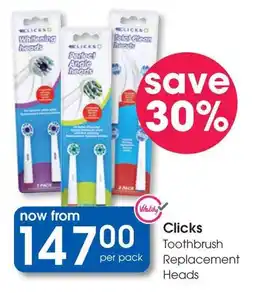 Clicks Clicks Toothbrush Replacement Heads offer