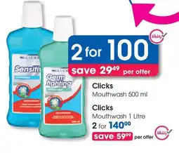 Clicks Clicks Mouthwash offer