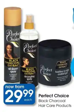 Clicks Perfect Choice Black Charcoal Hair Care Products offer