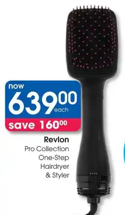 Clicks Revlon Pro Collection One-Step Hairdryer & Styler offer