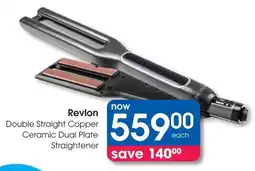 Clicks Revlon Double Straight Copper Ceramic Dual Plate Straightener offer