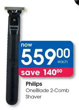 Clicks Philips OneBlade 2-Comb Shaver offer