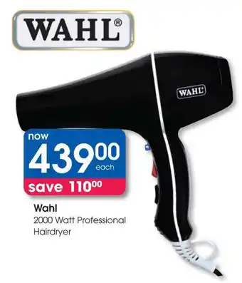 Clicks Wahl 2000 Watt Professional Hairdryer offer