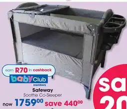 Clicks Safeway Soothe Co-Sleeper offer