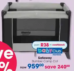 Clicks Safeway Slumber Camp Cot offer