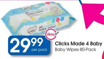 Clicks Clicks Made 4 Baby Baby Wipes offer