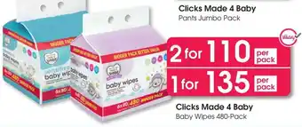 Clicks Clicks Made 4 Baby Baby Wipes offer