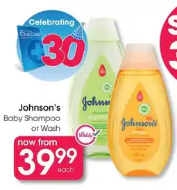 Clicks Johnson's Baby Shampoo or Wash offer