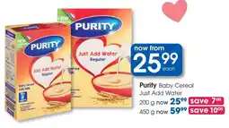 Clicks Purity Baby Cereal Just Add Water offer
