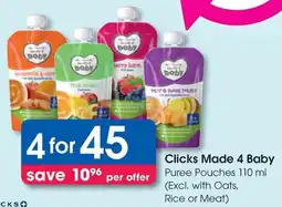 Clicks Clicks Made 4 Baby Puree Pouches offer