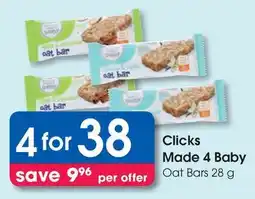 Clicks Clicks Made 4 Baby Oat Bars offer