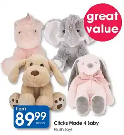 Clicks Clicks Made 4 Baby Plush Toys offer