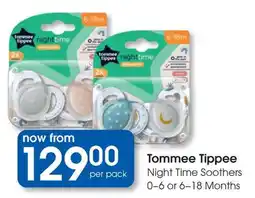 Clicks Tommee Tippee Night Time Soothers offer