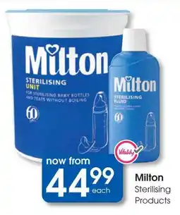 Clicks Milton Sterilising Products offer