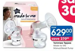 Clicks Tommee Tippee Made for Me Manual Breast Pump offer
