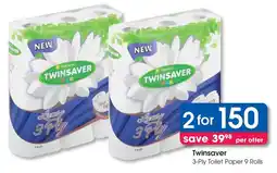 Clicks Twinsaver 3-Ply Toilet Paper offer