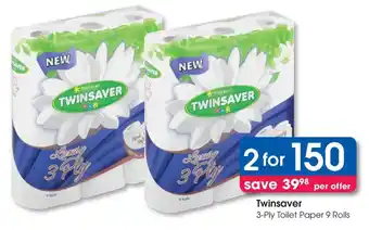 Clicks Twinsaver 3-Ply Toilet Paper offer