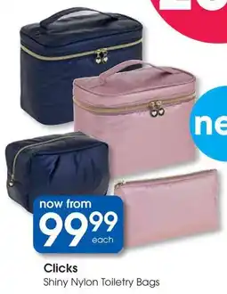 Clicks Clicks Shiny Nylon Toiletry Bags offer