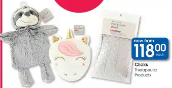 Clicks Clicks Therapeutic Products offer