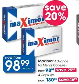 Clicks Maximor Advance for Men 2 Capsules offer
