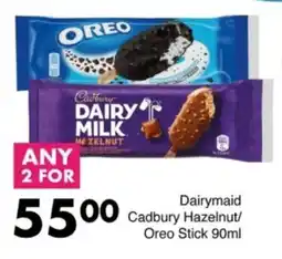 Save Hyper Dairymaid Cadbury Hazelnut/ Oreo Stick offer