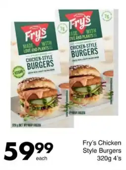 Save Hyper Fry's Chicken Style Burgers offer