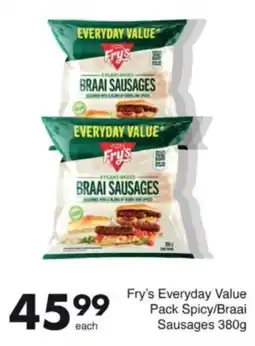 Save Hyper Fry's Everyday Value Pack Spicy/ Braai Sausages offer