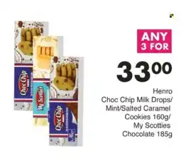 Save Hyper Henro Choc Chip Milk Drops/ Mint/ Salted Caramel Cookies/ My Scotties Chocolate offer