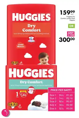 Save Hyper Huggies Dry Comfort Jumbo Pack Diapers offer