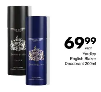 Save Hyper Yardley English Blazer Deodorant offer