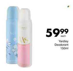 Save Hyper Yardley Deodorant offer
