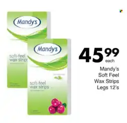 Save Hyper Mandy's Soft Feel Wax Strips Legs offer