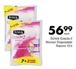 Save Hyper Schick Exacta 2 Women Disposable Razors offer