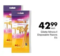 Save Hyper Gilette Minora II Disposable Razors offer