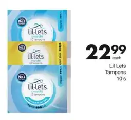 Save Hyper Lil Lets Tampons offer