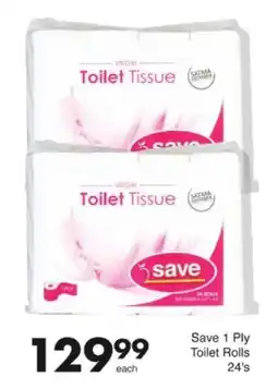 Save Hyper Save 1 Ply Toilet Rolls offer
