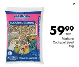 Save Hyper Marltons Cockatiel Seed offer