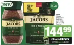 KwikSpar Jacobs Kronung Coffee Jar or Refill Pack offer