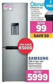 Game Samsung 288Ltr Fridge With Bottom Freezer RB29HWR3DSA offer