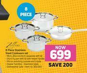 Game Zellini 8 Piece Stainless Steel Cookware Set-Per Set offer