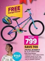 Game Raleigh 16" Or 20" Quest BMX With Free Helmet offer