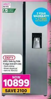 Game Defy 490L Side By Side Fridge WD DFF 458 offer