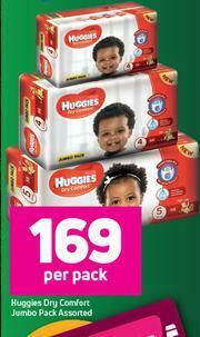 Game Huggies Dry Comfort Jumbo Pack Assorted-Per Pack offer