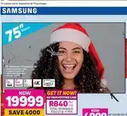 Game Samsung 75" UHD Smart TV UA75AU7000 offer
